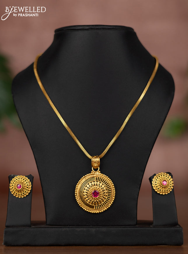 Antique chain with ruby stones