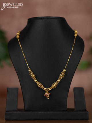Antique chain with ruby stone