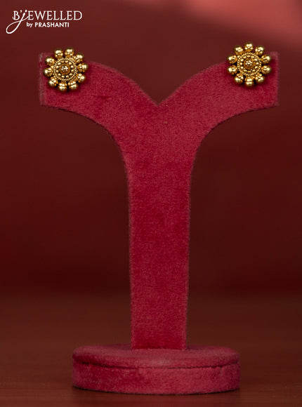 Antique necklace with floral design in fully gold plating