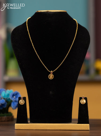 Antique chain coin lakshmi deisgn pendant
