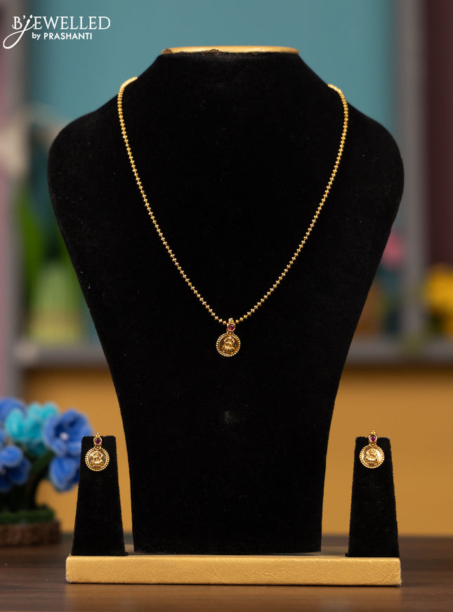 Antique chain coin lakshmi deisgn pendant