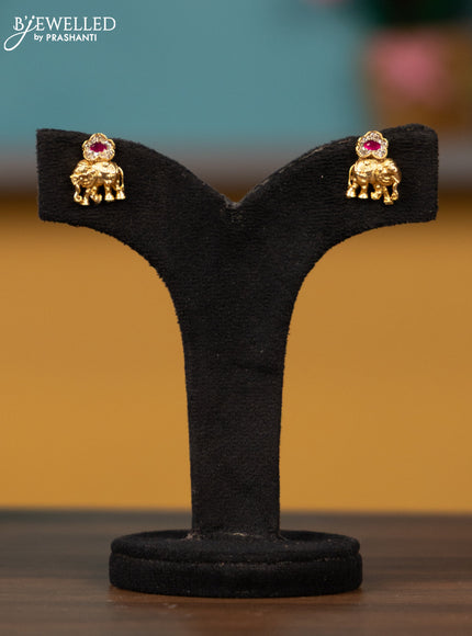 Antique chain with elephant design pendant in jadau stones