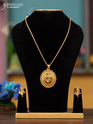 Antique chain with krishna deisgn pendant