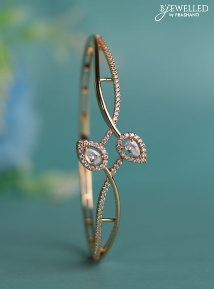 Rose gold bracelet with cz stones