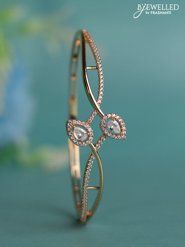 Rose gold bracelet with cz stones