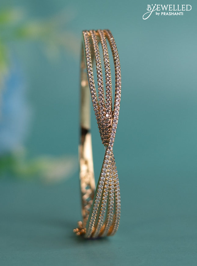 Rose gold bracelet with cz stones