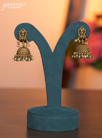 Antique Choker lakshmi design with pink kemp & pearl and beads hanging