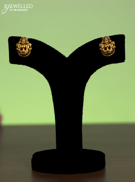 Antique chainl lakshmi pendant with pink kemp