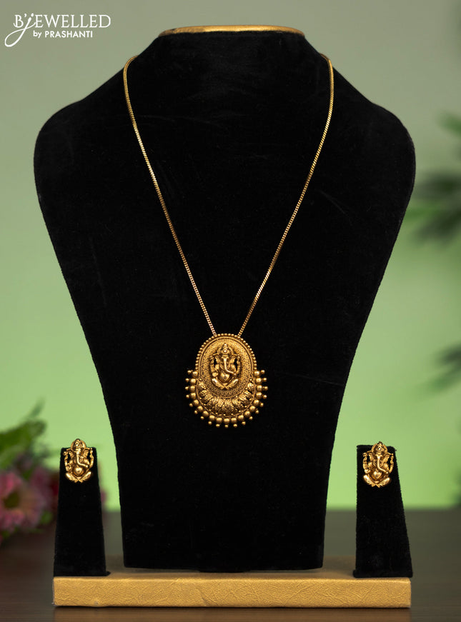 Antique chain with ganesha pendant