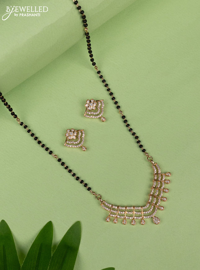 Mangalsutra with cz stones pendant
