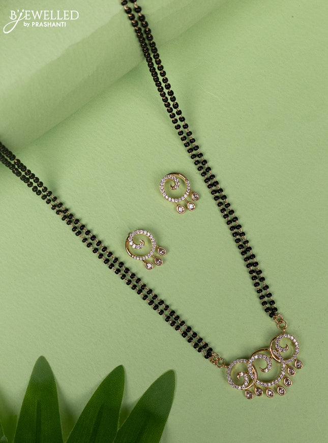 Mangalsutra with cz stones pendant