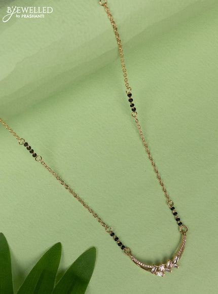 Mangalsutra with cz stones pendant without earring