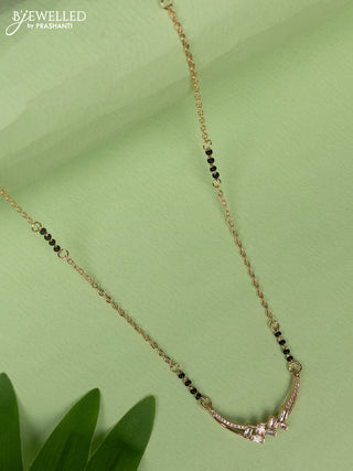 Mangalsutra with cz stones pendant without earring