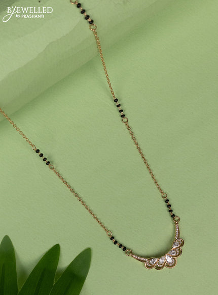 Mangalsutra with cz stones pendant without earring