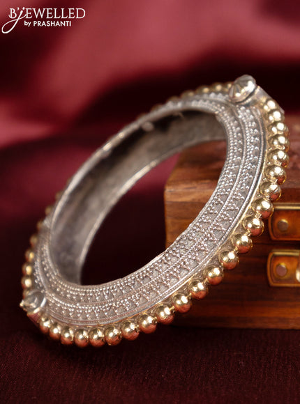 Oxidised bangle with kada type