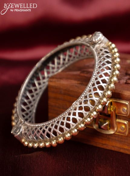 Oxidised bangle with kada type