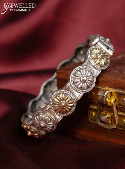 Oxidised bangle with kada type