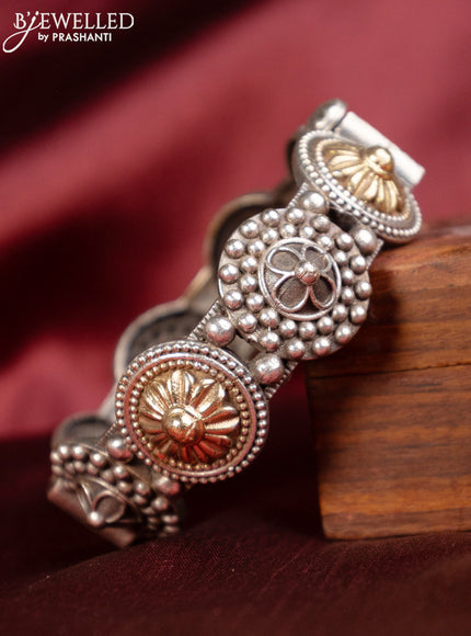 Oxidised bangle with kada type