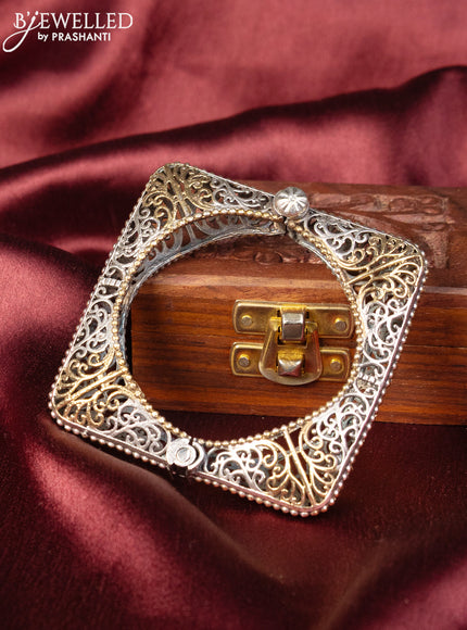 Oxidised bangle with kada type