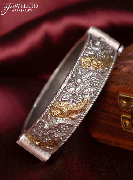 Oxidised bangle with kada type