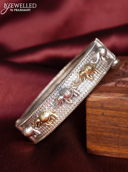 Oxidised bangle with kada type