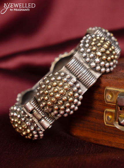 Oxidised bangle with kada type