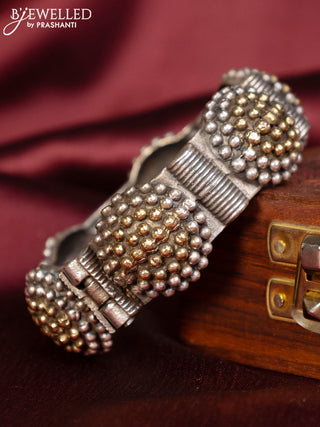 Oxidised bangle with kada type