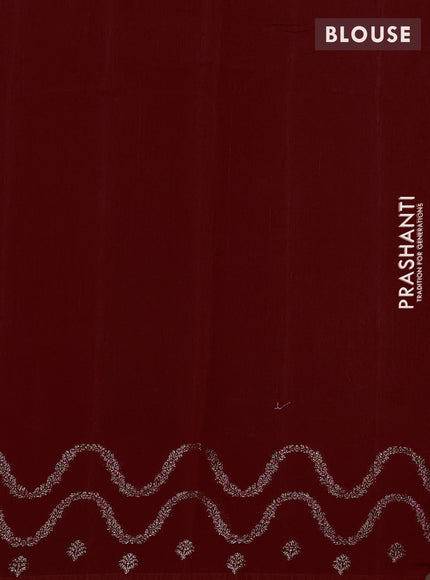 Banarasi semi matka silk saree kumkum red with allover thread & zari woven buttas and woven border