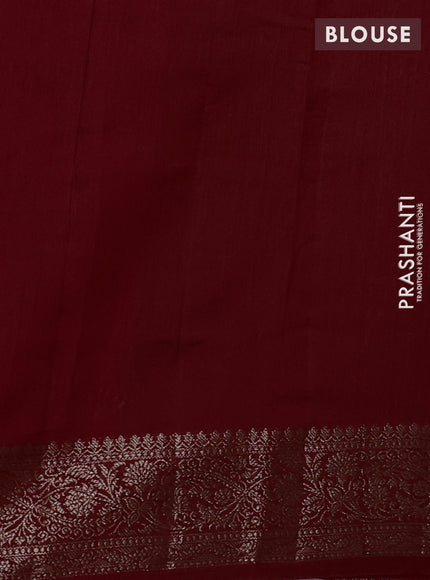 Banarasi semi matka silk saree red with allover thread & zari weaves and woven border