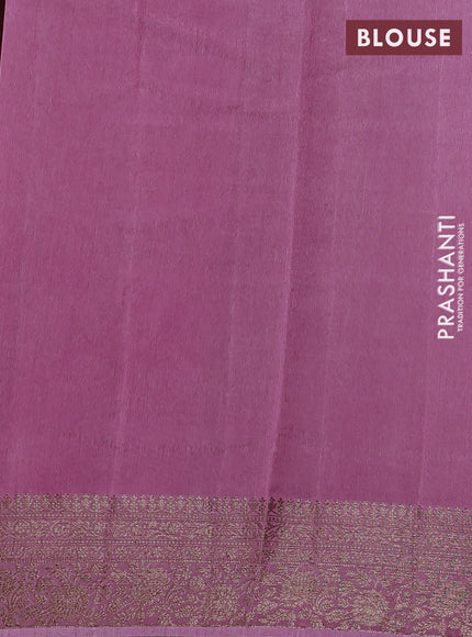 Banarasi semi matka silk saree deep maroon and mauve pink with allover thread & zari weaves and woven border