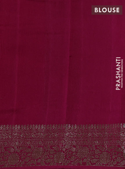 Banarasi semi matka silk saree pink with allover thread & zari weaves and woven border