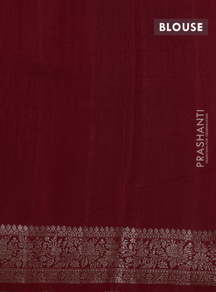 Banarasi semi matka silk saree red with allover thread & zari weaves and woven border