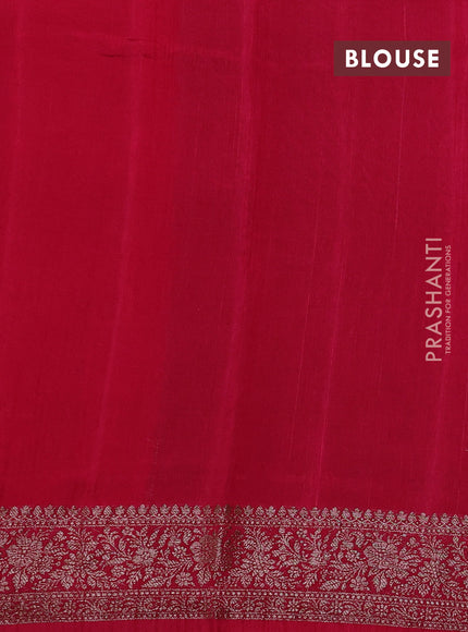 Banarasi semi matka silk saree pink with allover thread & zari weaves and woven border