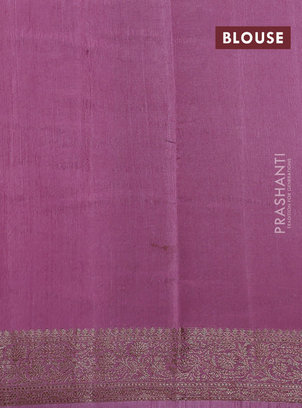 Banarasi semi matka silk saree wine shade and mauve pink with allover thread & zari weaves and woven border