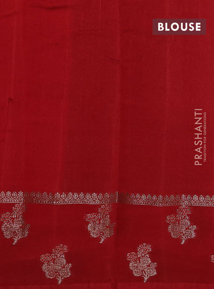 Banarasi semi matka silk saree maroon with allover thread & zari weaves and woven border