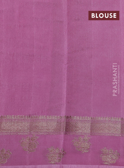 Banarasi semi matka silk saree deep maroon and mauve pink with allover thread & zari zigzag weaves and woven butta border