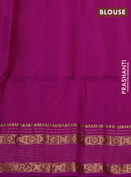 Pure soft silk saree violet and pink with allover zari woven buttas and zari woven border
