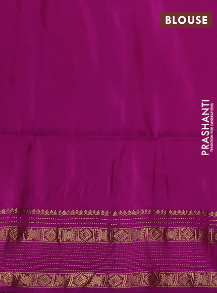 Pure soft silk saree bottle green and pink with allover zari woevn buttas and zari woven border