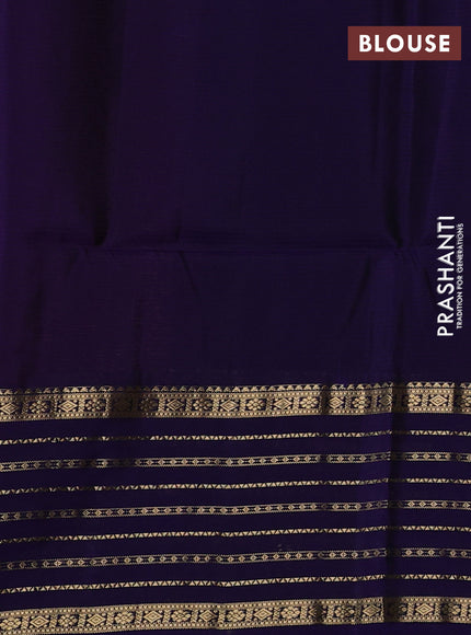 Pure soft silk saree dark pink and violet with allover zari woven buttas and zari woven border