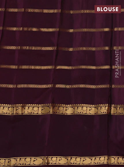 Pure soft silk saree pink and deep wine shade with zari woven buttas and long rettapet zari woven border
