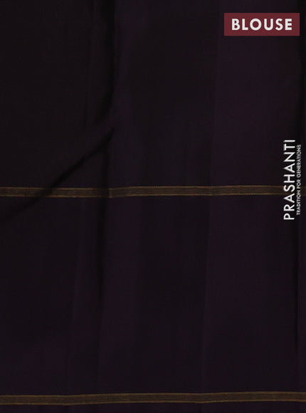 Pure soft silk saree mustard green and wine shade with allover zari weaves and zari woven checked border
