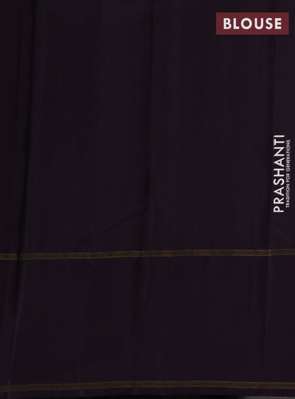 Pure soft silk saree teal blue shade and wine shade with allover zari weaves and zari woven checked border