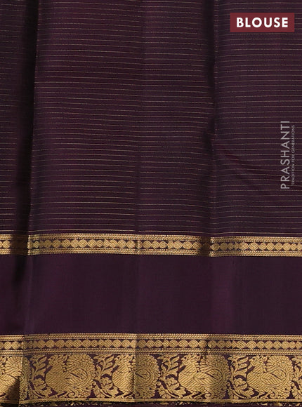 Pure soft silk saree pink shade and wine shade with allover zari woven small checked pattern and rettapet zari woven border