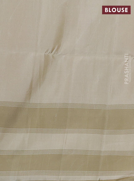 Pure soft silk saree honey shade and beige with allover zari weaves & buttas and long simple border
