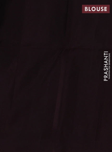 Pure soft silk saree magenta pink and deep wine shade with allover weaves and silver zari woven butta border