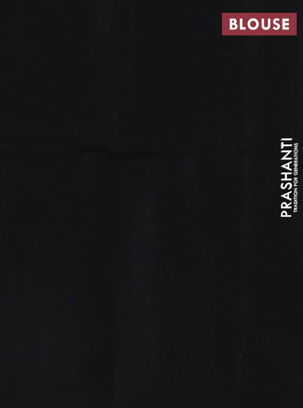 Pure soft silk saree black with zari woven rangoli buttas and zari woven butta border