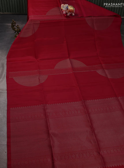 Pure soft silk saree pink with zari woven geometric weaves in borderless style