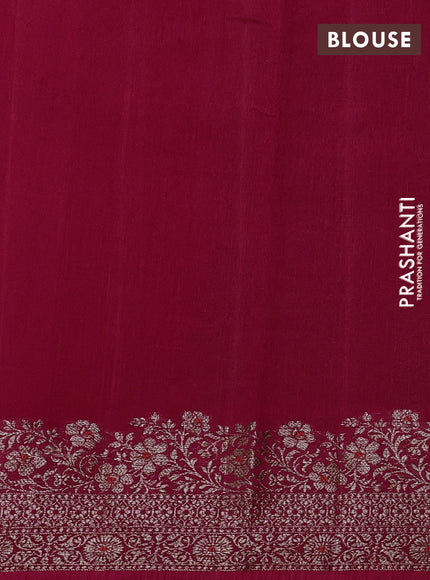 Banarasi semi matka silk saree pink with allover thread & zari woven buttas and woven border