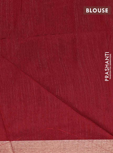 Semi dupion saree black and maroon with allover zari woven buttas and zari woven border