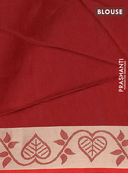 Semi dupion saree black and maroon with allover thread weaves pattern and zari woven border